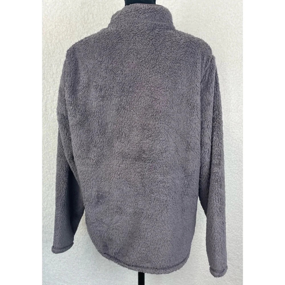 (NWT) H&M • Dusty Purple Quarter-Zip Sherpa Fleece Jacket, M - Picture 6 of 12